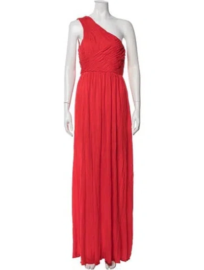 Pre-owned Tibi One-shoulder Long Dress In Red