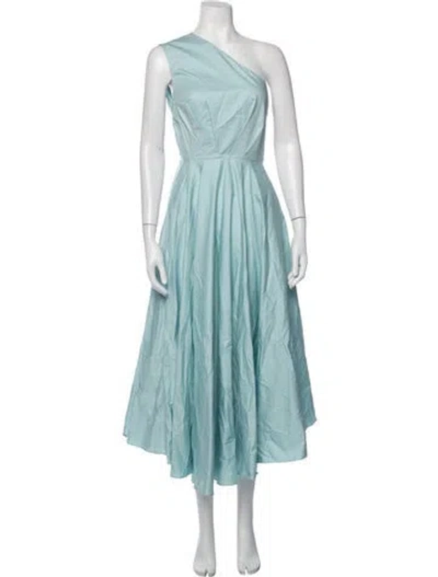 Pre-owned Tibi One-shoulder Midi Length Dress In Blue