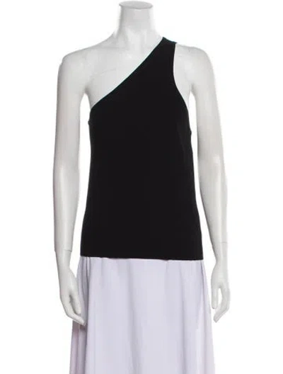 Pre-owned Tibi One-shoulder Sleeveless Blouse In Black