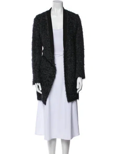 Pre-owned Tibi Open Front Sweater In Black