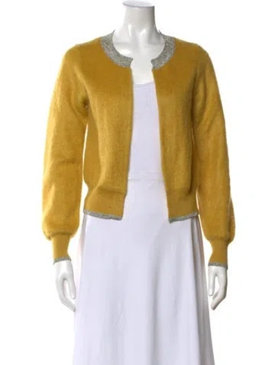 Pre-owned Tibi Open Front Sweater In Yellow