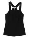 Tibi Recycled Tropical Wool Overall Top In Black In Black