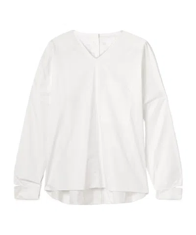 Tibi Oversized Cutout Cotton-poplin Shirt In White