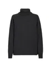 Tibi Oversized Roll-neck Sweater In Black