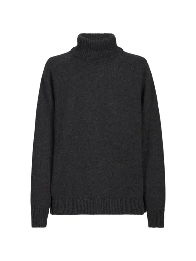 Tibi Oversized Roll-neck Sweater In Black