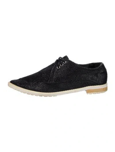 Pre-owned Tibi Oxfords In Black
