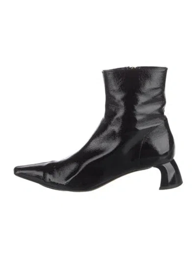 Pre-owned Tibi Patent Leather Boots In Black