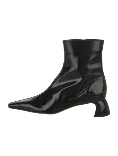 Pre-owned Tibi Patent Leather Boots In Black