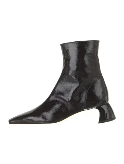Pre-owned Tibi Patent Leather Boots In Black