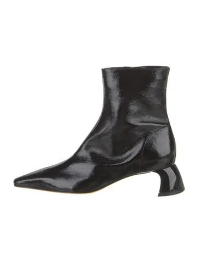 Pre-owned Tibi Patent Leather Boots In Black