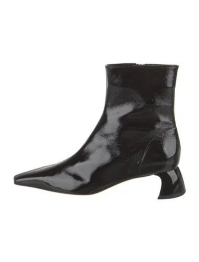 Pre-owned Tibi Patent Leather Boots In Black