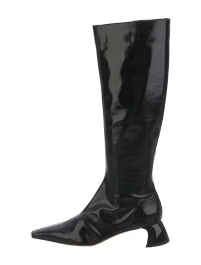Pre-owned Tibi Patent Leather Boots In Black