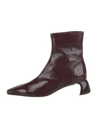 Pre-owned Tibi Patent Leather Boots In Brown