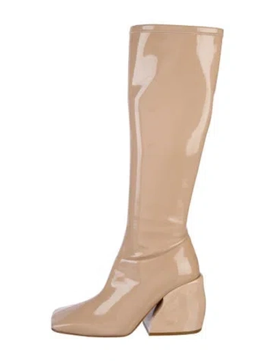 Pre-owned Tibi Patent Leather Boots In Neutral