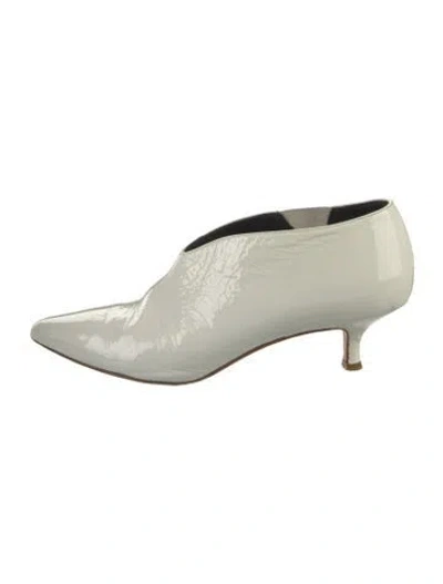 Pre-owned Tibi Patent Leather Boots In White
