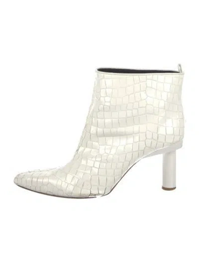 Pre-owned Tibi Patent Leather Boots In White