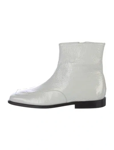 Pre-owned Tibi Patent Leather Boots In White
