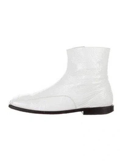Pre-owned Tibi Patent Leather Boots In White
