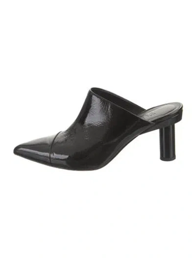 Pre-owned Tibi Patent Leather Mules In Black