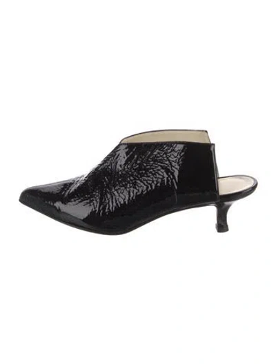 Pre-owned Tibi Patent Leather Mules In Black