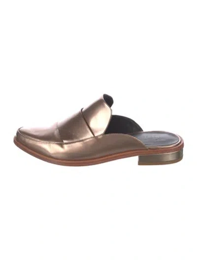 Pre-owned Tibi Patent Leather Mules In Neutral