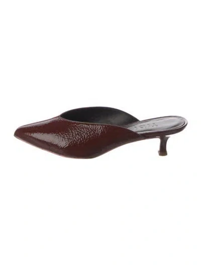 Pre-owned Tibi Patent Leather Mules In Pink