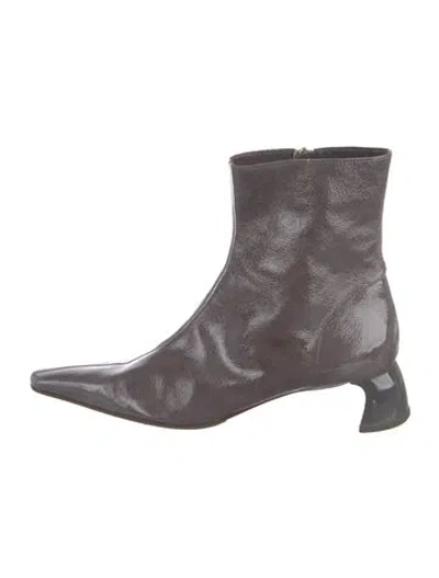 Pre-owned Tibi Patent Leather Pumps In Gray