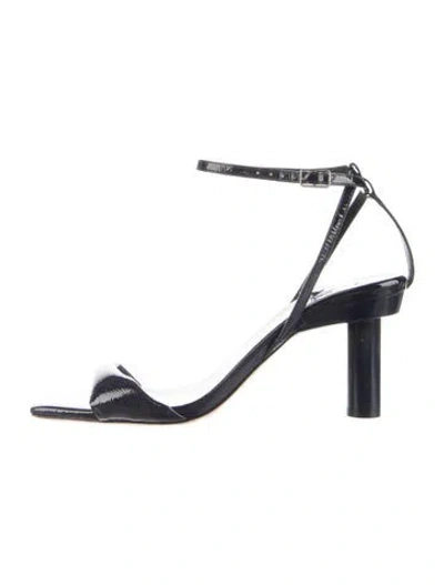 Pre-owned Tibi Patent Leather Sandals In Blue