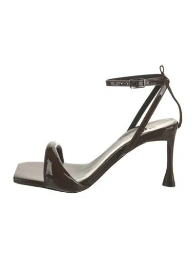 Pre-owned Tibi Patent Leather Sandals In Brown