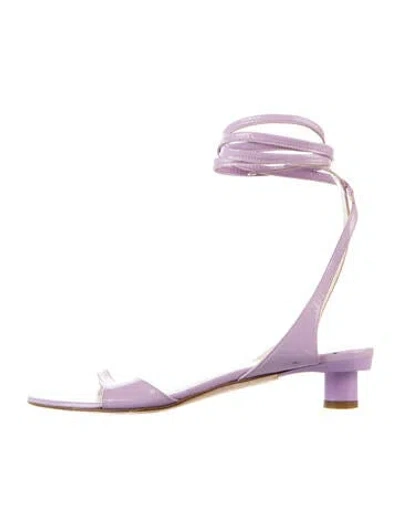 Pre-owned Tibi Patent Leather Sandals In Purple