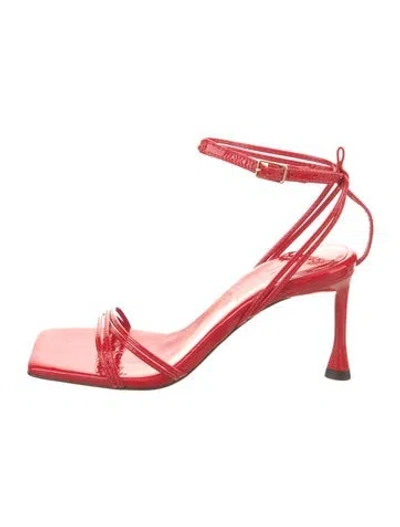 Pre-owned Tibi Patent Leather Sandals W/ Tags In Red