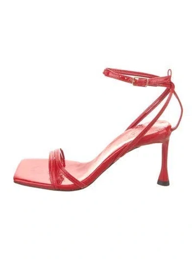 Pre-owned Tibi Patent Leather Sandals W/ Tags In Red