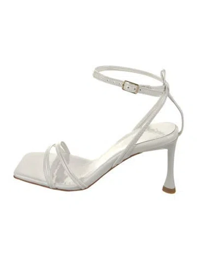 Pre-owned Tibi Patent Leather Sandals In White