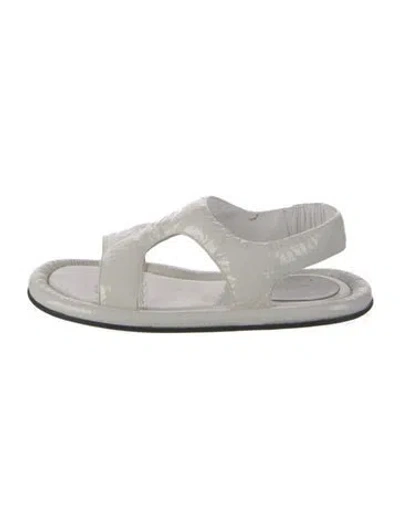 Pre-owned Tibi Patent Leather Sandals In White