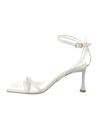 Pre-owned Tibi Patent Leather Sandals In White