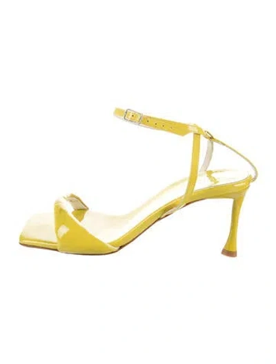 Pre-owned Tibi Patent Leather Sandals In Yellow