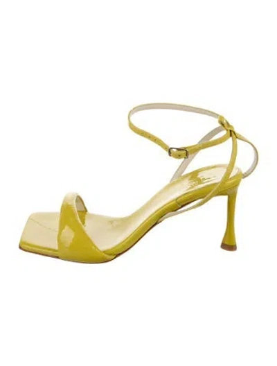 Pre-owned Tibi Patent Leather Sandals In Yellow