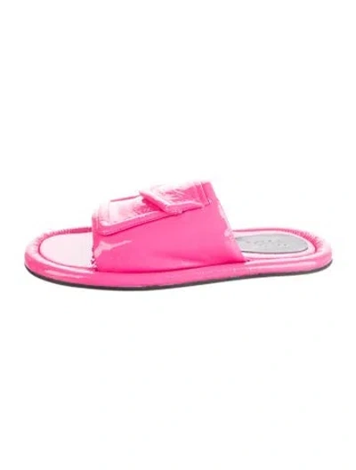 Pre-owned Tibi Patent Leather Slides In Pink