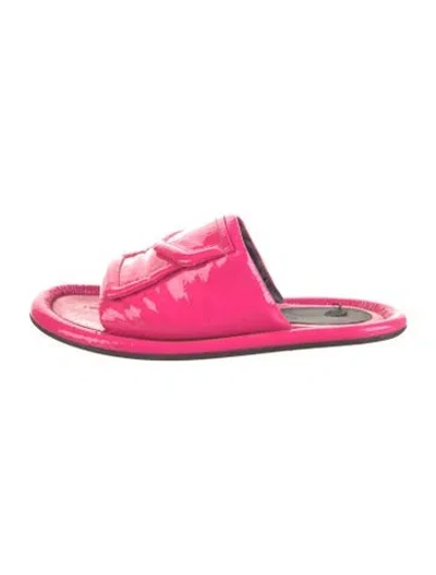 Pre-owned Tibi Patent Leather Slides In Pink