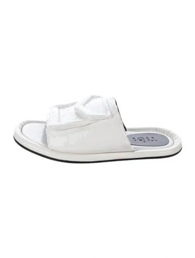 Pre-owned Tibi Patent Leather Slides In White