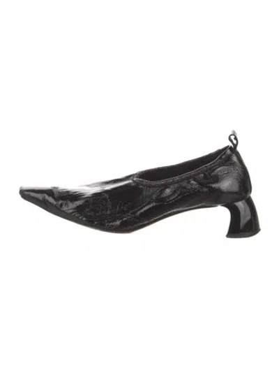 Pre-owned Tibi Patent Leather Slingback Pumps In Black