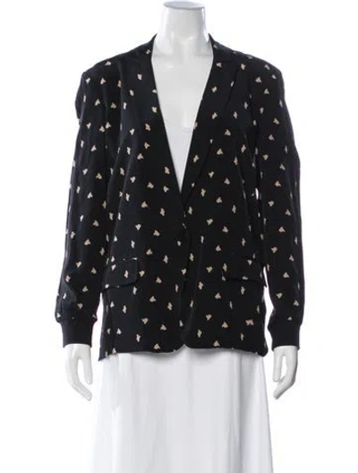Pre-owned Tibi Patterned Blazer In Black
