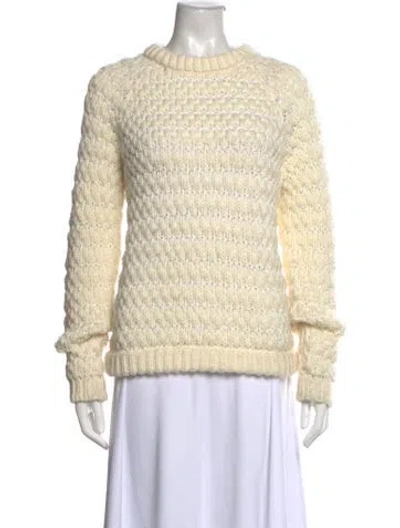 Pre-owned Tibi Patterned Crew Neck Sweater In Neutrals