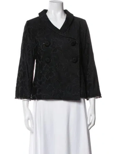 Pre-owned Tibi Patterned Jacket In Black