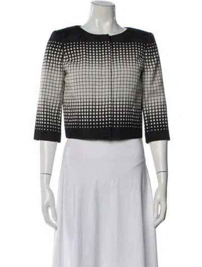 Pre-owned Tibi Patterned Jacket In Black