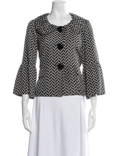 Pre-owned Tibi Patterned Jacket In Grey