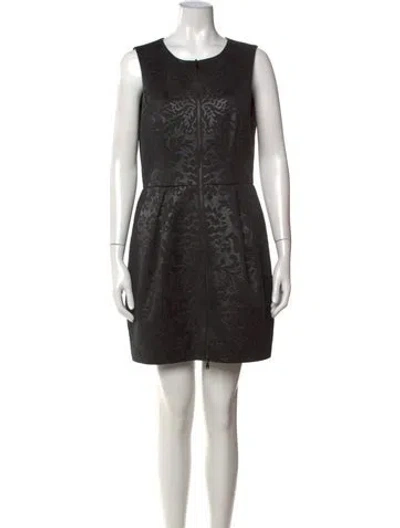 Pre-owned Tibi Patterned Knee-length Dress In Black