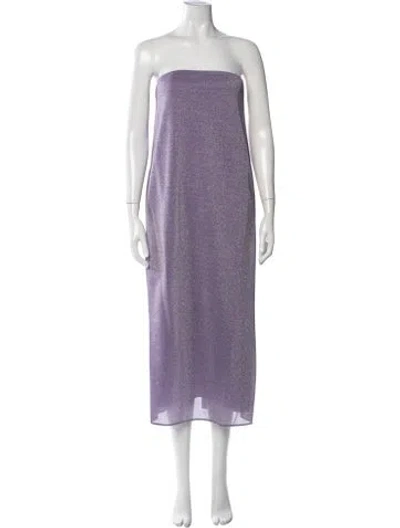 Pre-owned Tibi Patterned Long Dress In Metallic/purple