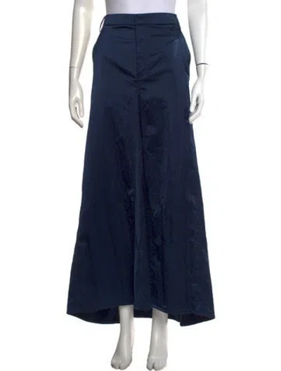 Pre-owned Tibi Patterned Long Skirt In Blue