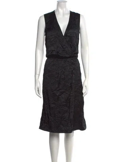 Pre-owned Tibi Patterned Midi Length Dress W/ Tags In Black